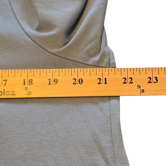 J. Jill 100% Pima Cotton Turtleneck Longline Tunic Top Womens XL Dusty Blue - Picture 8 of 9